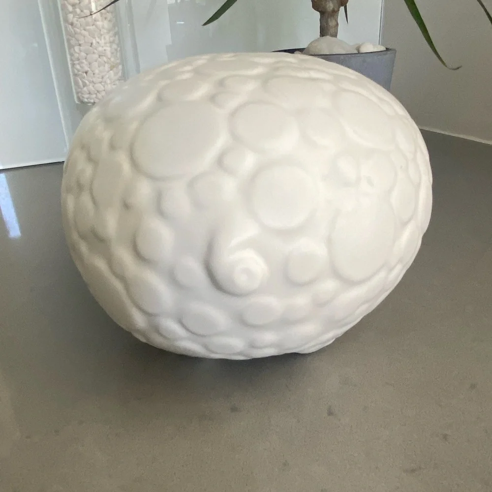 White Ceramic Pig Decor